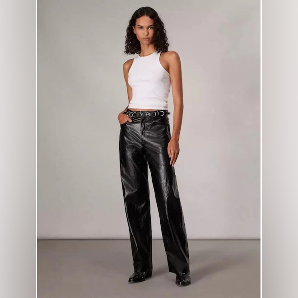 NWOT rag & bone Shea Faux Leather Foil Pants